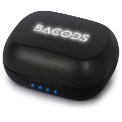 TWS Bluetooth slušalice od recikliranog ABS plastike s svjetlom, crno, M20063