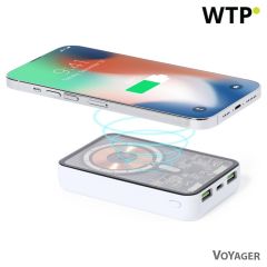 Magnetna brezžična power banka 5000 mAh, brezžični polnilec 15W, bela, V1335-02