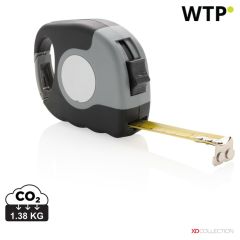 Measuring tape with carabiner, grey, XDP113.652