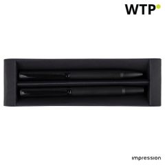 Metal and ecobrass pen set Adel, črna, 1349348-001999999
