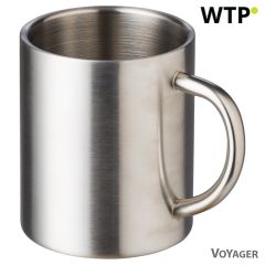 Kovinska skodelica 250 ml, srebrna, V1538-32