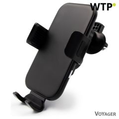 Mobile phone holder for car, wireless charger 15W | Skyler, black, V0050-03