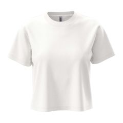 Cropped T-Shirt mit Rundhalsausschnitt für Damen, MAN7610