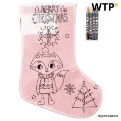 Calza di Natale Jasleen in tessuto non tessuto (80gr/m²), rosso, 8292-048999999