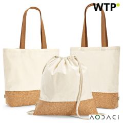 Orizaba Drawstring Bag rCotton 180gsm and Cork, natural, ASB010-160