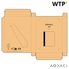 Orwell A5 Folder rPU. 64 FSC sheet notepad and zipper closure, black, AFD006-103