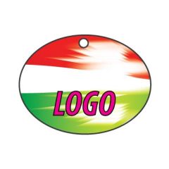 Art.14 Car air freshener with print. Shape ellipse: approx. 70 mm. Classic quality. With printed paper card.