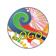 Art.01 Car air freshener with print. Shape circle: fi 71 mm. Eco quality. With printed paper card.