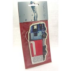 Art.26 Car air freshener with print. Custom shape: do 70x120 mm. Classic quality. With printed paper card.