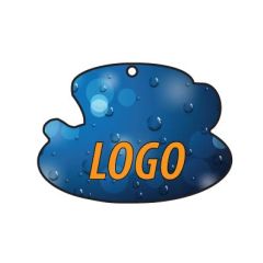 Art.23 Car air freshener with print. Shape cup: approx. 60 mm. Eco quality. With printed paper card.