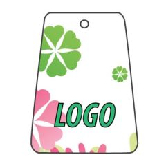 Art.21 Car air freshener with print. Shape trapezoid: approx 70 mm. Eco quality.