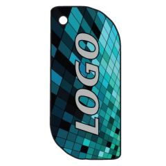 Art.17 Car air freshener with print. Shape curved rectangle: approx. 70 mm. Eco quality.