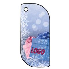 Art.18 Car air freshener with print. Shape curved rectangle: approx. 70 mm. Classic quality. With printed paper card.