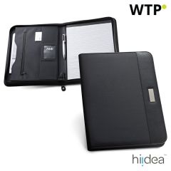 PASZO, PU and microfibre A4 folder with lined pages, black, 92044-103