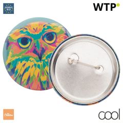 PinBadge Mini, pin button badge, white, AP718215