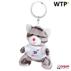 Gatto di peluche, portachiavi | Ollie, grigio, HE737-19