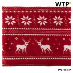 Polar fleece reindeer blanket (180 gr/m2) Jane, red, 8529-008999999