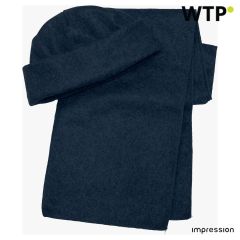 Beanie e sciarpa in pile di poliestere (200 gr/m²) Russo, blu, 1745-005999999
