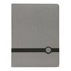Nylon-Notizbuchordner, grau, Q24116