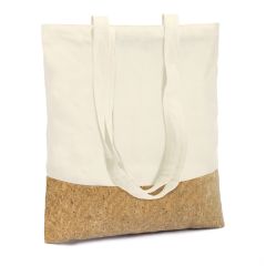 Einkaufstasche aus Baumwolle (135 gr/m²) und Kork, natürlich, Q24288