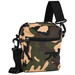 Borsa a tracolla in tela di cotone (320 gr/m²) mimetica, camuffare, Q24317CM