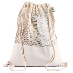 Natural knapsack in 100% organic cotton (300 gr/m²), natural, Q24334