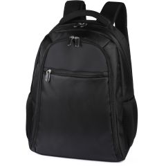 1680D polyester/PVC 15 laptop backpack, black, Q24340N