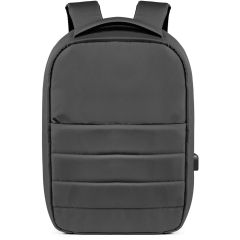 300D RPET anti-theft RPET rucksack with USB charge port, Q24341