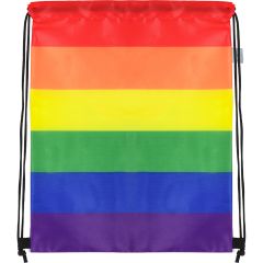 Rainbow knapsack in 210D RPET, assorted, Q24343