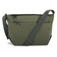 Borsa a spalla in poliestere 75D, verde oliva, Q24367OL