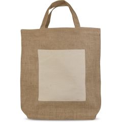 Einkaufstasche aus Jute und Baumwolle, natürlich, Q24861