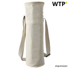 Recycled cotton (270 gsm) bottle cooler bag Eugene, beige, 1172251-013999999
