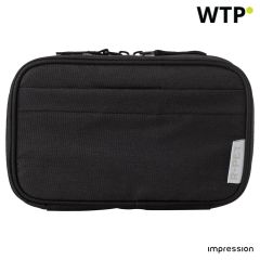 RPET 300D polyester travel pouch Calix, black, 1041605-001999999