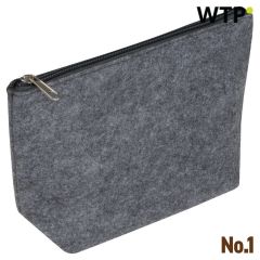 Custodia cosmetici RPET Cremona, grigio scuro, EG424977