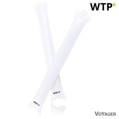 Bastoni gonfiabili in RPET, 2 pz, bianco, V2125-02