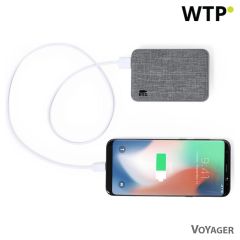 Batteria esterna RPET 5000 mAh, grigio scuro, V8321-15