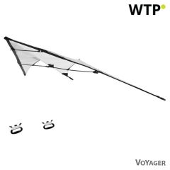 Aquilone a due linee in RPET, sacchetto, bianco, VA296-02