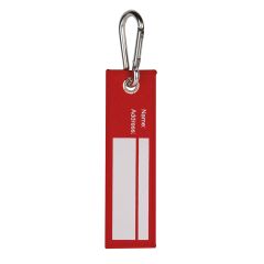 Luggage tag in polyester and metal, S26177