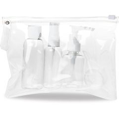 Plastični potovalni set, prozorna, S26179