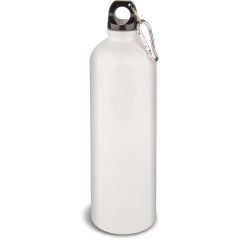 750 ml bela steklenica za vodo iz aluminija in plastike, bela, S26268