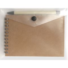 Set beležk iz recikliranega kartona, naravna, S26457