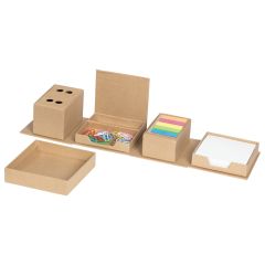 Set za stol rad od recikliranog kartona, papira i metala, razne boje, S26495