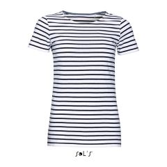 SOLS MILES WOMEN - T-shirt a righe con scollo rotondo, EGSO01399