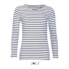 SOLS MARINE WOMEN - T-shirt a maniche lunghe a righe, EGSO01403