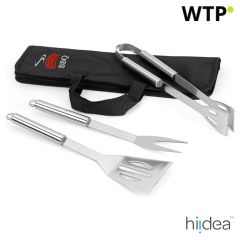 SOARES, Grillset mit 3 Teilen aus Edelstahl, Schwarz, 93998-103