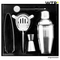 Kovinski koktajl set Natalina, srebrna, 4680-032999999