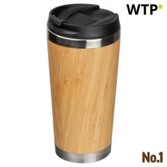 Nerjavno jeklena termo skodelica Bamboogarden 400 ml, bež, EG156413