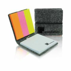 Set of self-adhesive notes in a felt cover WTP753