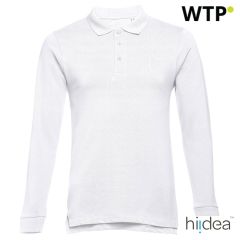 THC BERN WH 3XL, Mens long sleeve polo shirt, white, 30142-106-3XL