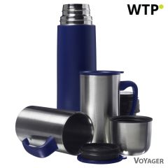 Thermos 500 ml und 2 Tassen 300 ml, Blau, V4502-04